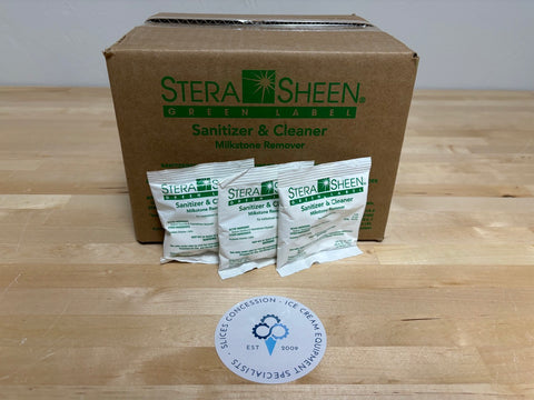 Stera-Sheen Green Label Sanitizer and Cleaner, 100 2oz Packets